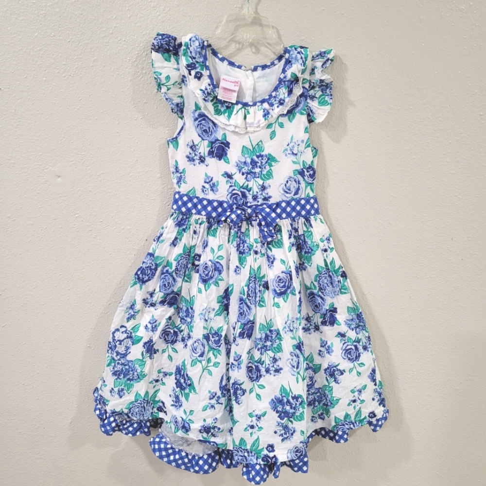 Nannette Girls Spring Floral Dress Size 8